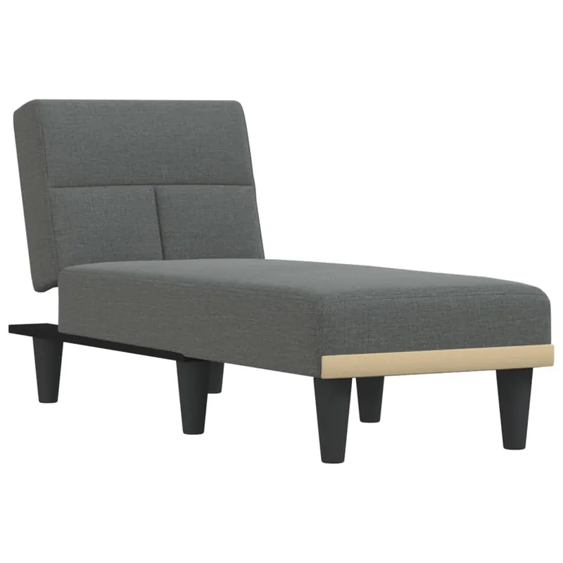 vidaXL Sofá diván de tela gris oscuro - Sofás sillones puffs