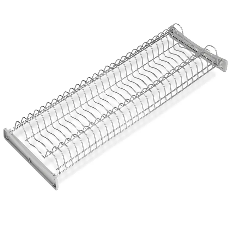 Escurreplatos Suprastar para Módulos Altos en Color Gris con Acero Pintado de Aluminio 77x9x27 cm para Cajones de 80 cm - Cocina