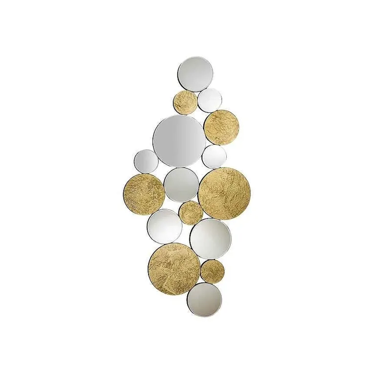 espejo cristal color dorado serie cirze 59cm - Decoración