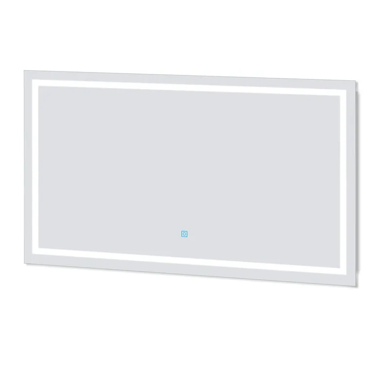 Espejo de baño LED sin cobre 100×80cm+antivaho+interruptor táctil
