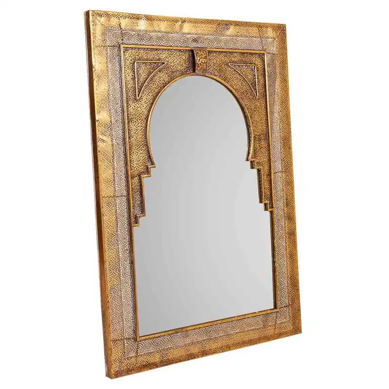 Espejo de metal dorado 70x5x100 - Decoración