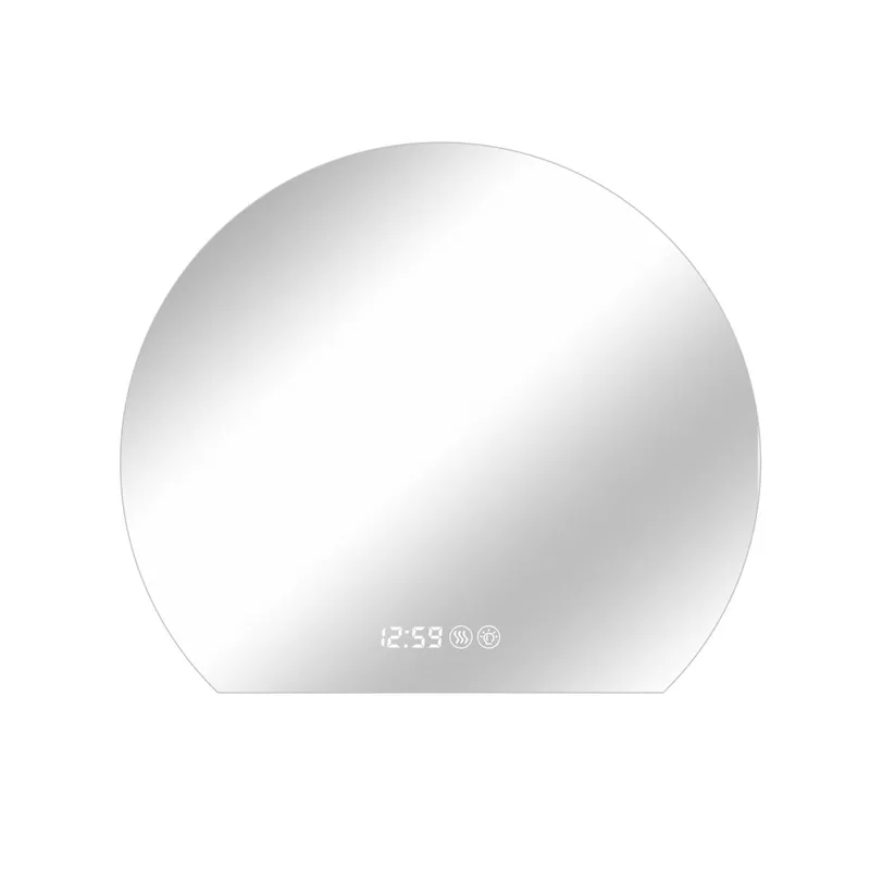 Espejo LED redondo 80cm - luz regulable 3 colores, anti-vaho, montaje pared - Plateado