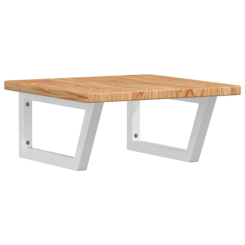 vidaXL Estante de lavabo de pared de acero y madera maciza de roble - Baño