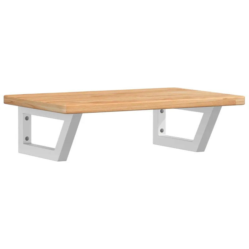 vidaXL Estante de lavabo de pared de acero y madera maciza de roble - Baño