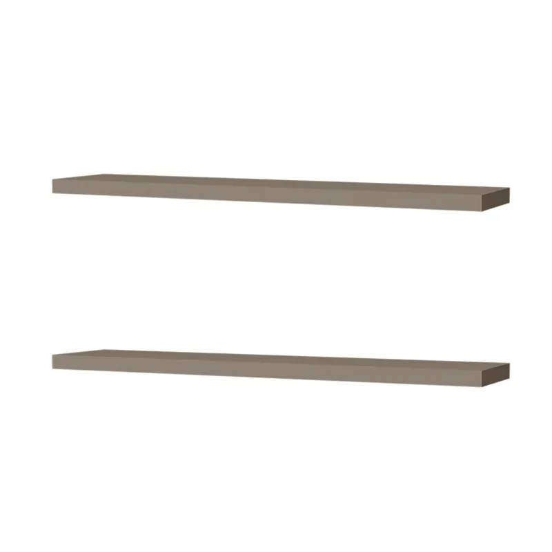 Estante flotante taupe en melamina con 2 estantes , 3.8 cm X 120 cm X 25 cm - Muebles