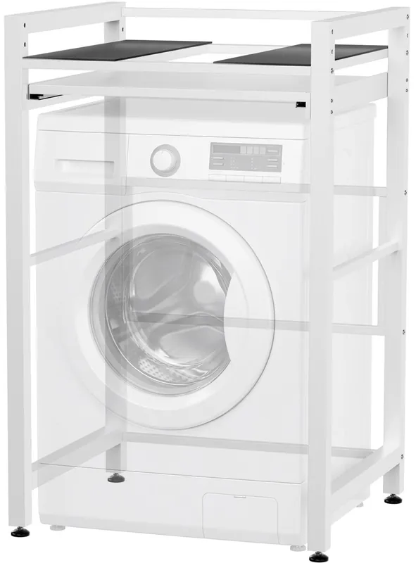 Estanteria para lavadora Alara Metal Blanco 60X60X180 cm - Electrodomésticos