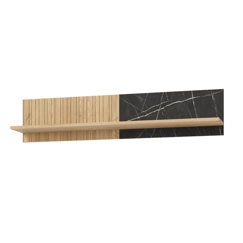 Estantería de pared Luka Madera y Negro - Muebles