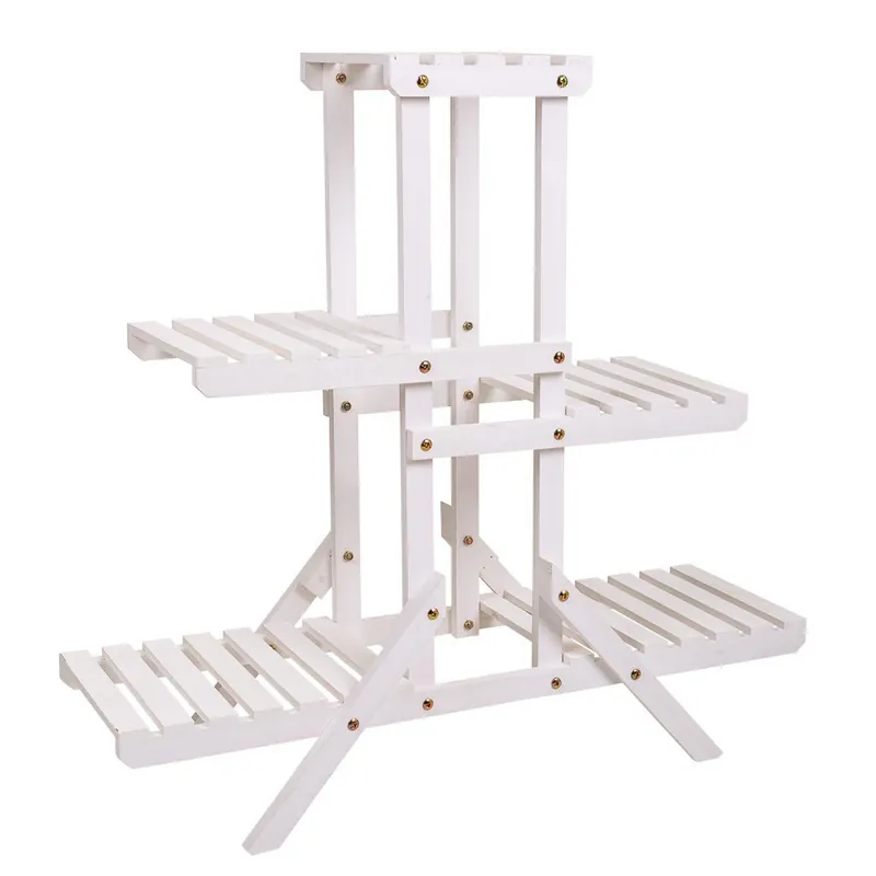 Estanteria KIT escalera de 2 estantes de madera de abeto de 70x27x77 cm - Muebles