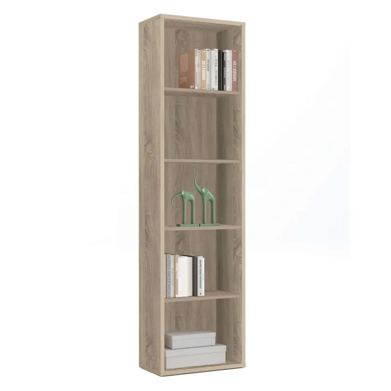 Estantería Librería Estrecha Scaled Color Roble Cambrian 197x52x33 cm - Muebles