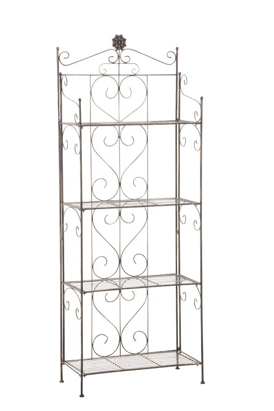 Estantería Plegable Decorativa Lenja Metal Bronce 30X60X160 cm - Muebles