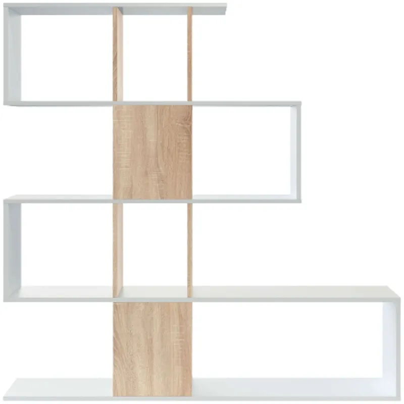 Estantería Elfos Plus blanco artik/roble canadian - Muebles