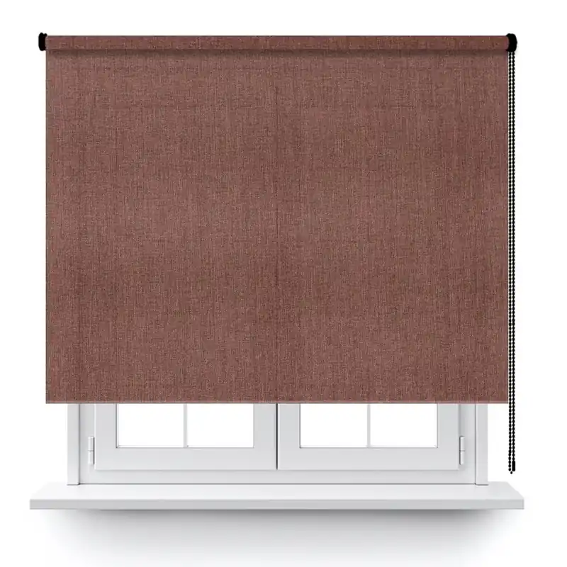 Estor Enrollable Miami En Color Chocolate - Textil
