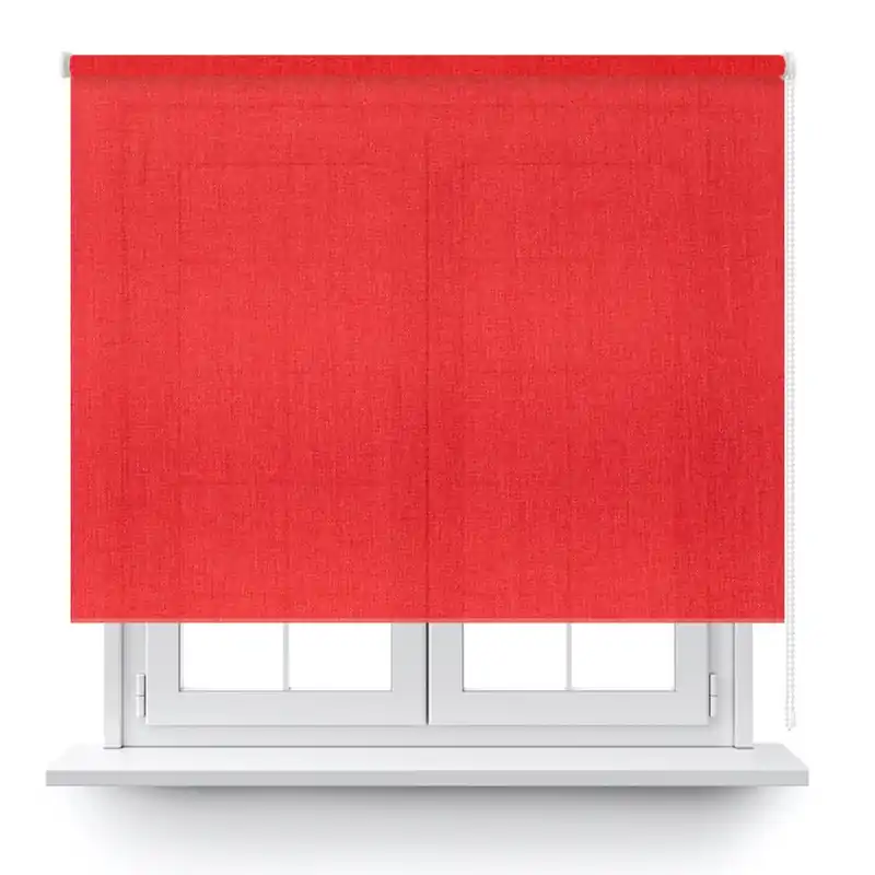 Estor Enrollable Miami En Color Rojo - Textil
