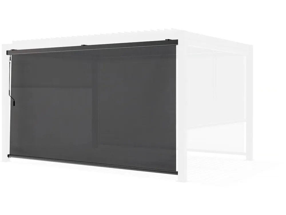 Estor enrollable para pérgola - 370 x 204 cm - Antracita