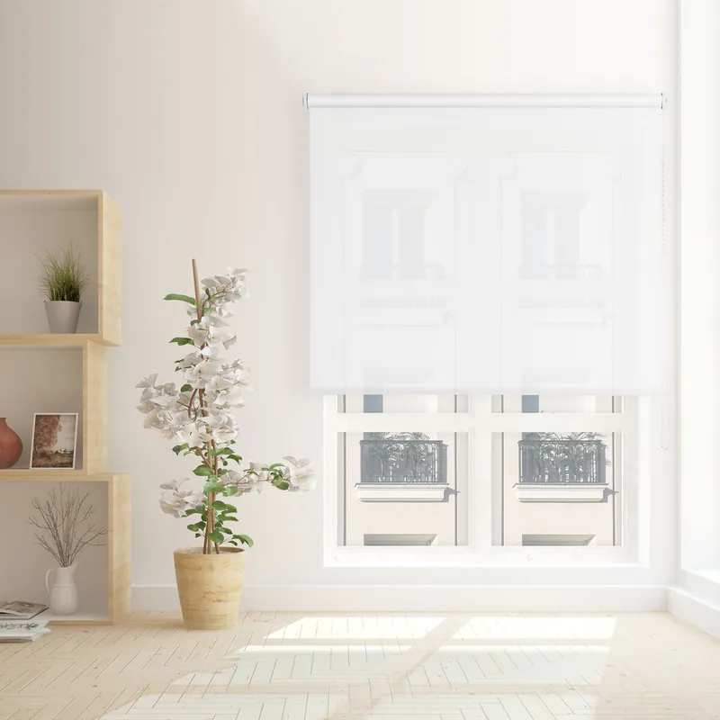Estor Enrollable Screen Apertura 10% Blanco 75 X 190cm - Textil
