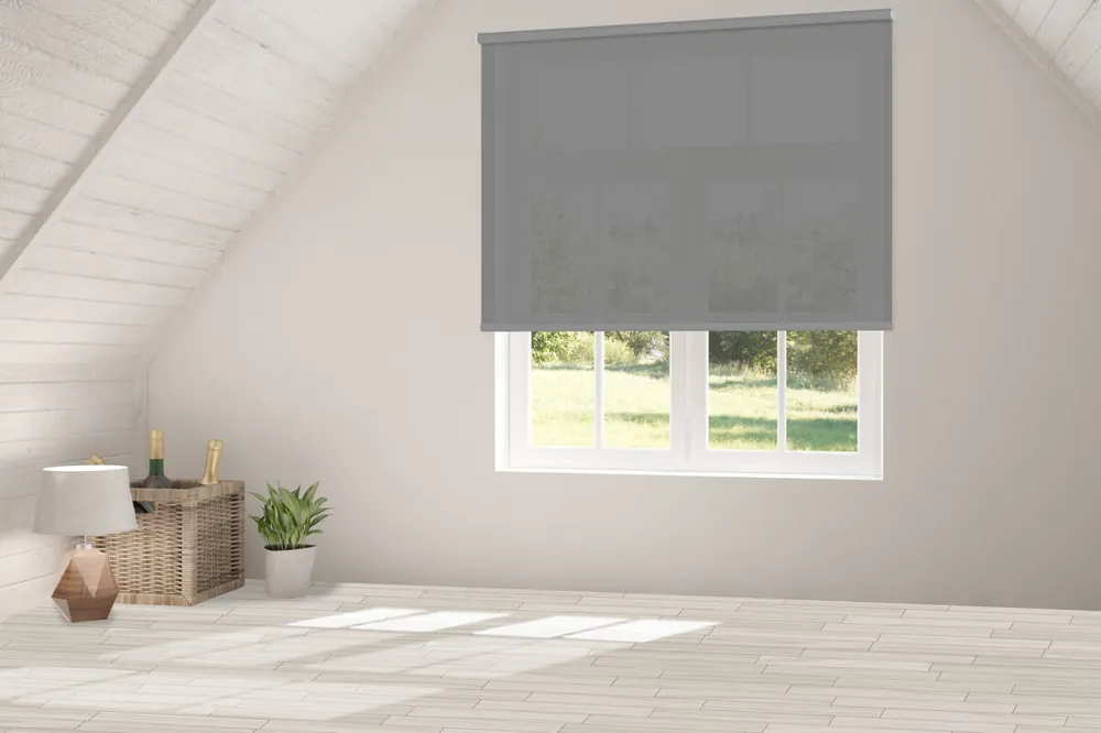 Estor Enrollable Screen Apertura 10% Perla Gris 75 X 190cm - Textil
