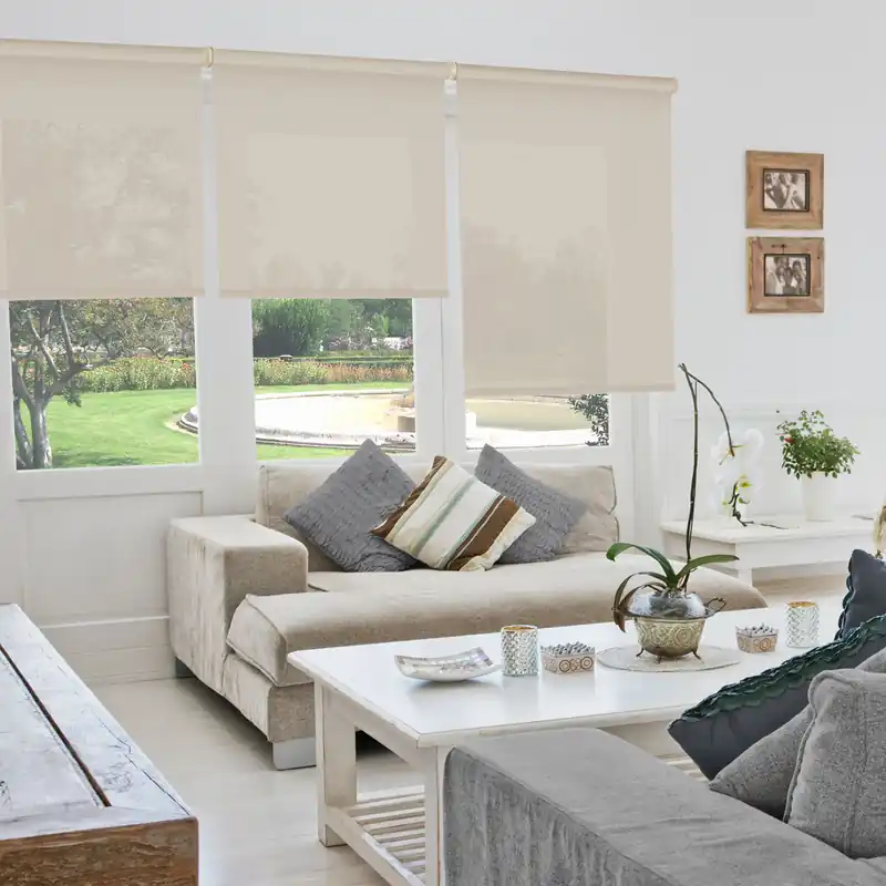 Estor Enrollable Screen Apertura 10% Linen Sand 75 X 190cm - Textil