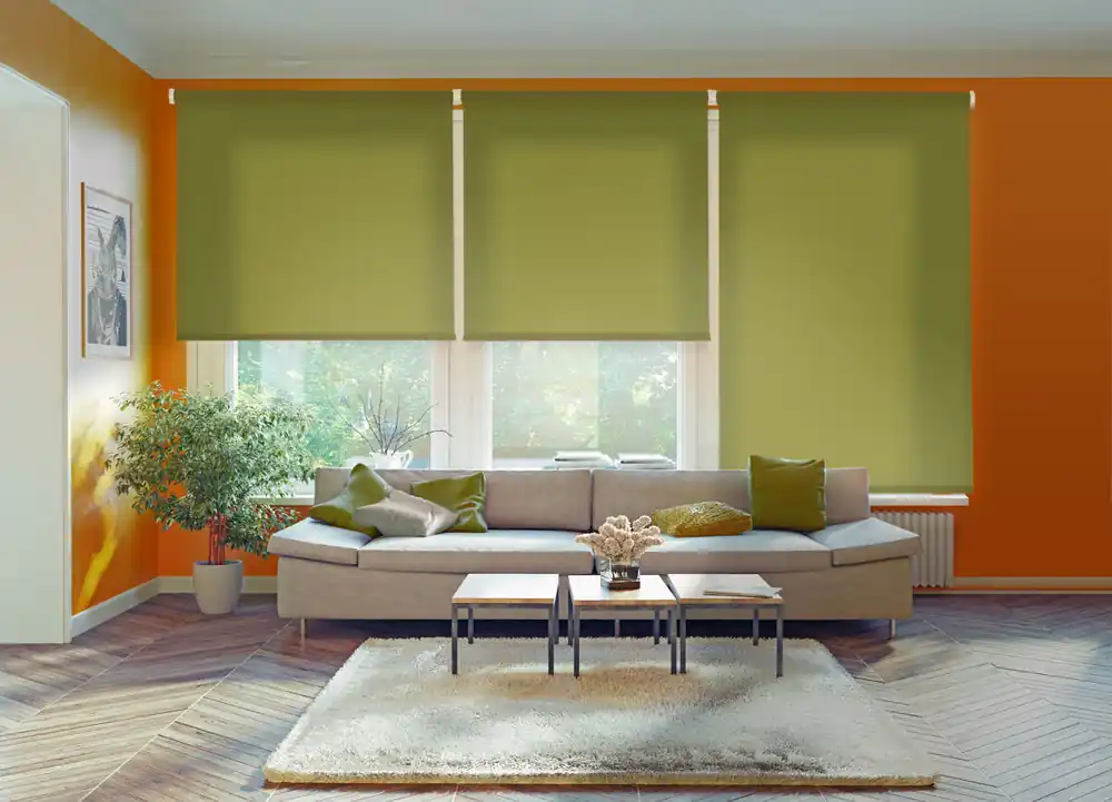 Estor Enrollable Traslúcido Ecofuture Verde 75 X 190cm - Textil