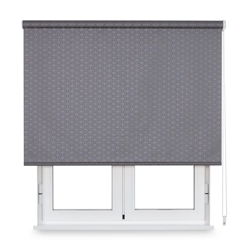Estor Enrollable Traslúcido Link Bright Brass Gris 105 X 190cm - Textil