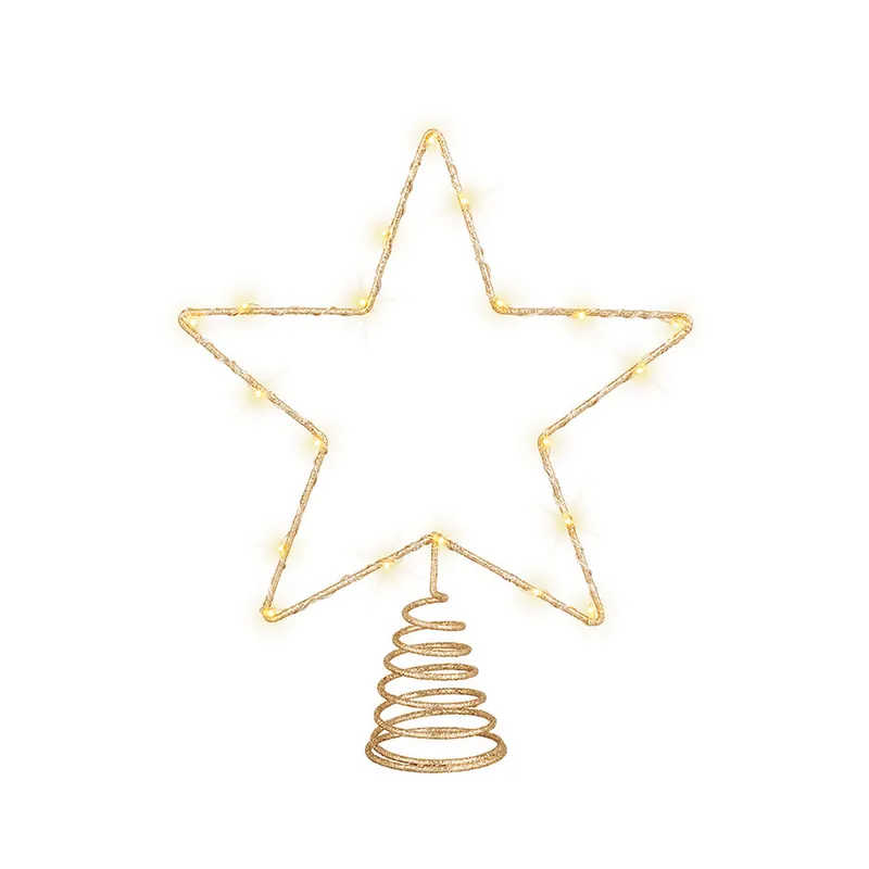 Estrella de Navidad Lumineo Dorado Metal 27 x 22 x 5 cm - Decoración