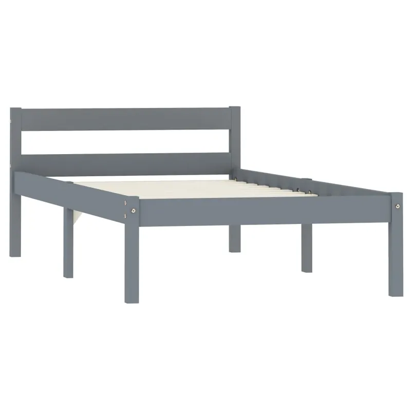 Estructura de cama madera maciza pino marrón miel 100x200 cm - Descanso