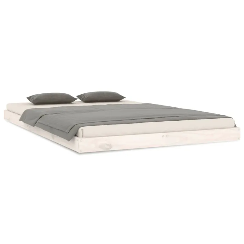 Estructura de cama madera maciza de pino blanco 120x200 cm - Descanso