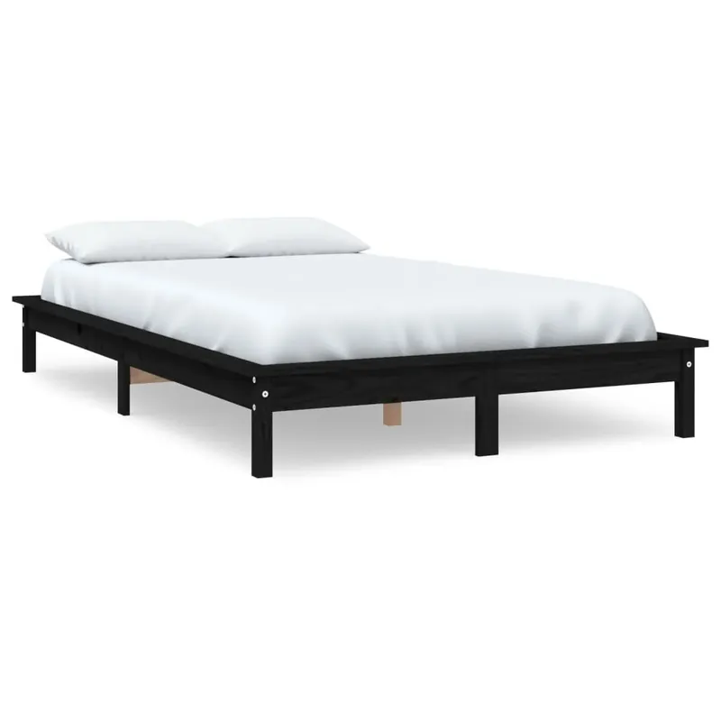 Estructura de cama madera maciza de pino blanco 120x200 cm - Descanso
