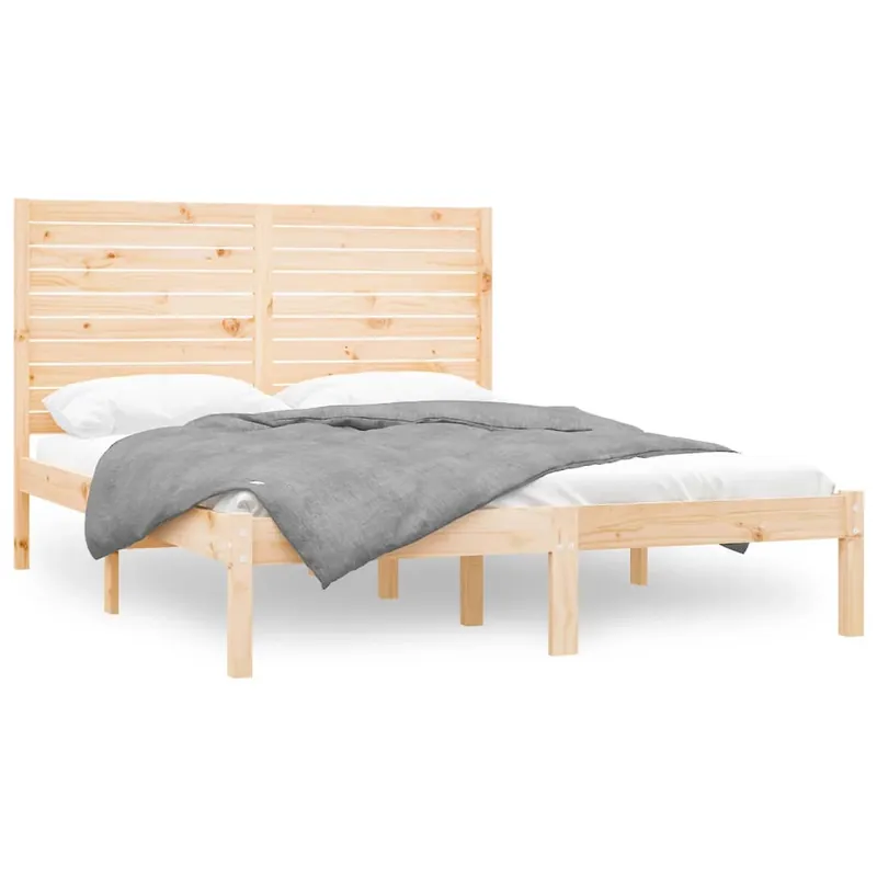 Estructura de cama madera maciza de pino 120x200 cm - Descanso