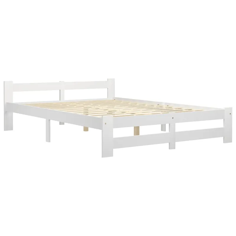 Estructura de cama de madera maciza de pino 120x200 cm - Descanso