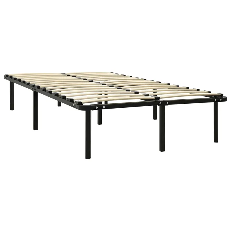 Estructura de cama de metal negra 120x200 cm - Descanso