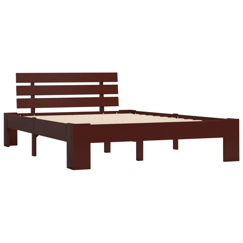 Estructura de cama de madera maciza de pino gris 120x200 cm - Descanso