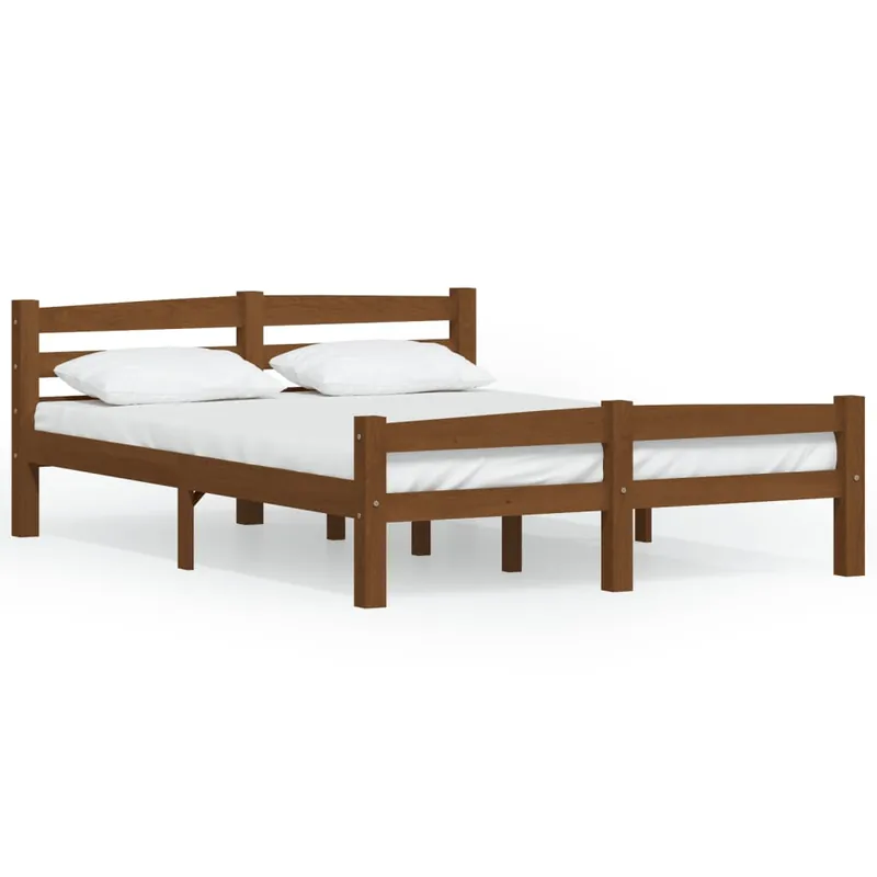 Estructura de cama de madera maciza de pino 120x200 cm - Descanso