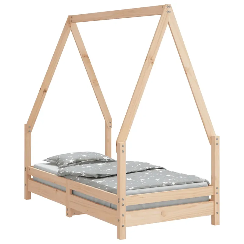 vidaXL Estructura de cama para niños madera maciza de pino 70x140 cm - Descanso