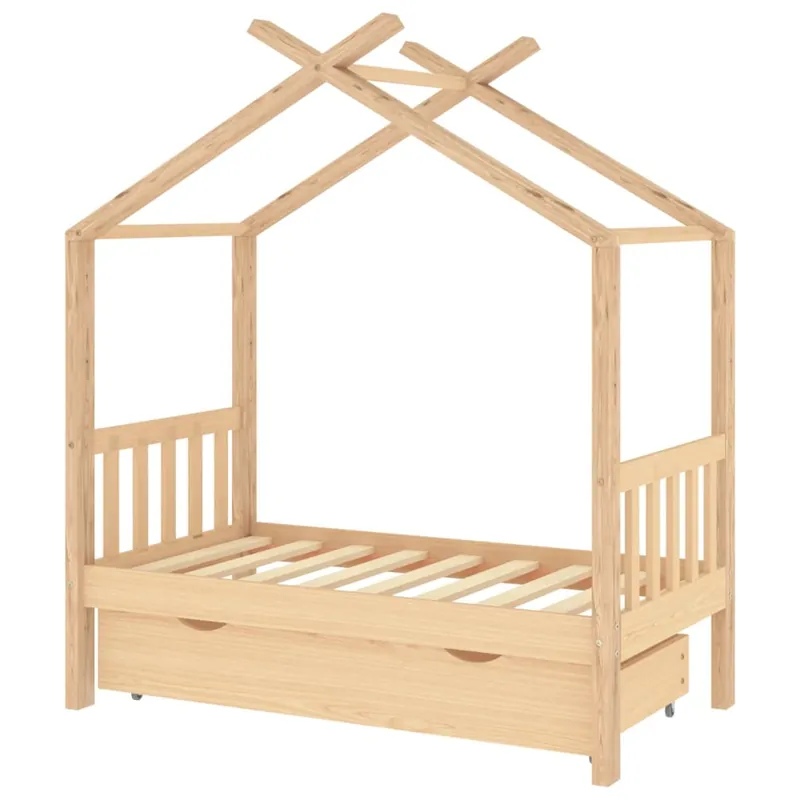 vidaXL Estructura de cama infantil con cajón madera de pino 70x140 cm - Descanso