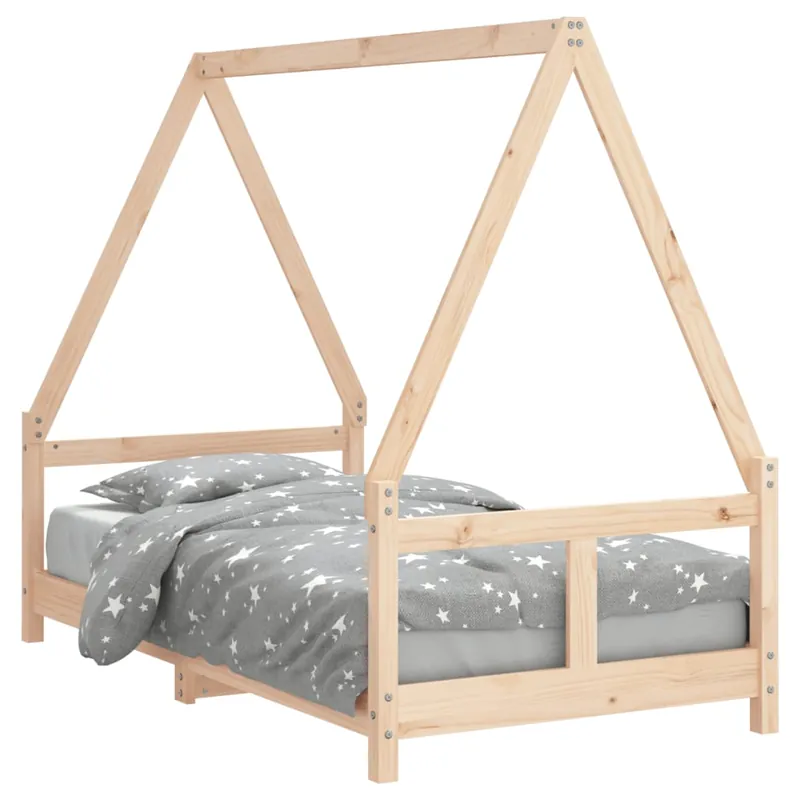 vidaXL Estructura de cama para niños madera maciza de pino 80x160 cm - Descanso