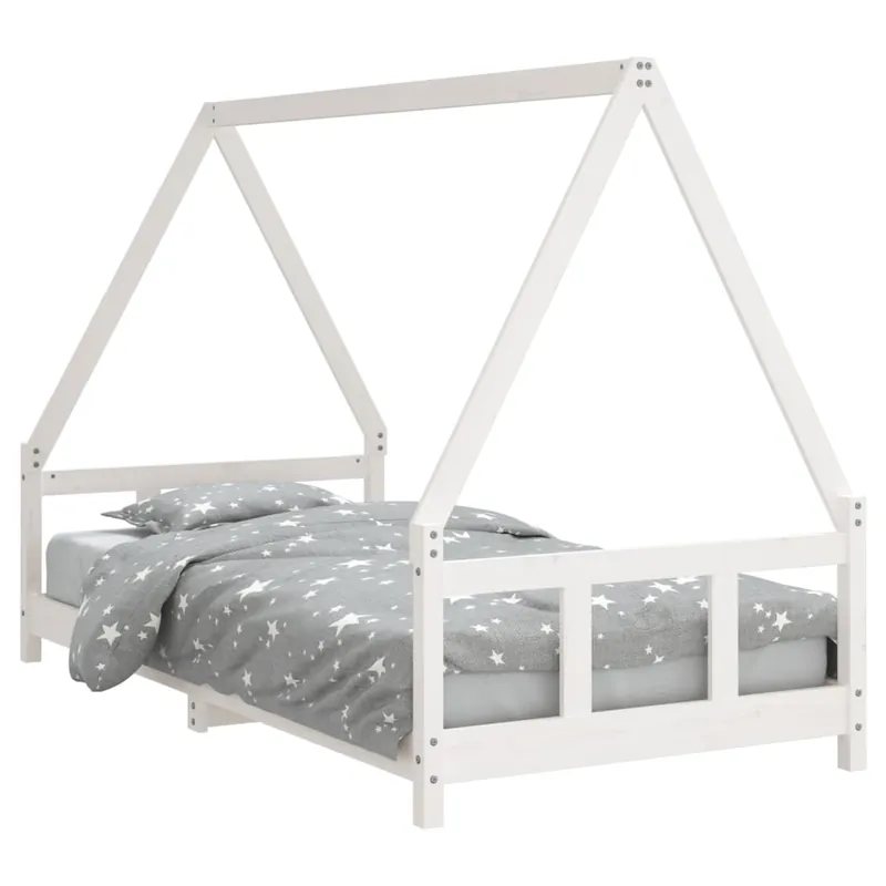 vidaXL Estructura de cama para niños madera de pino blanco 90x190 cm - Descanso