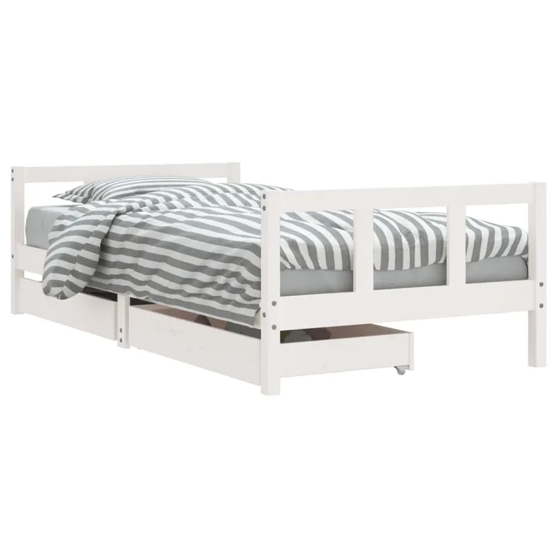 vidaXL Estructura de cama infantil con cajones madera negro 90x190 cm - Descanso