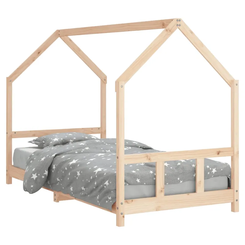 vidaXL Estructura de cama para niños madera maciza de pino 90x200 cm - Descanso