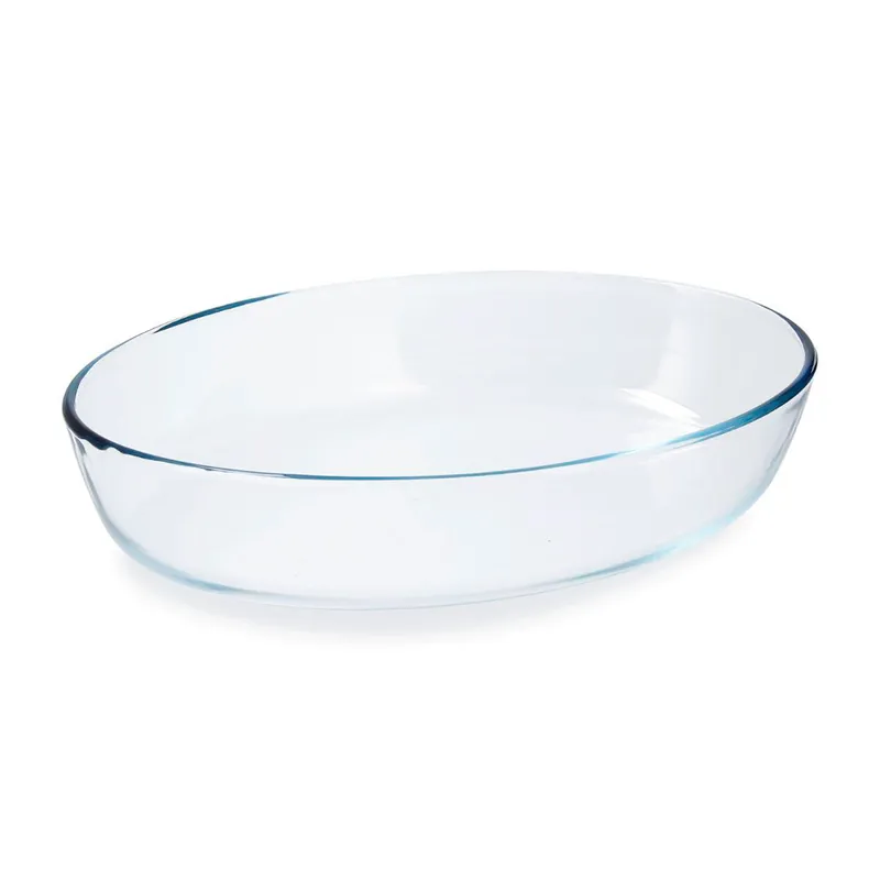 Fuente Essentials Pyrex forma oval transparente 30x21 cm - Cocina