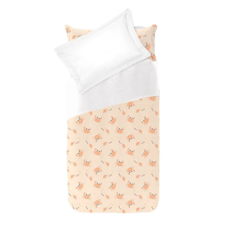 Funda nórdica Infantil Flamingo and Crab FlamingoCrab - Naranja - Maxicuna (110X140)