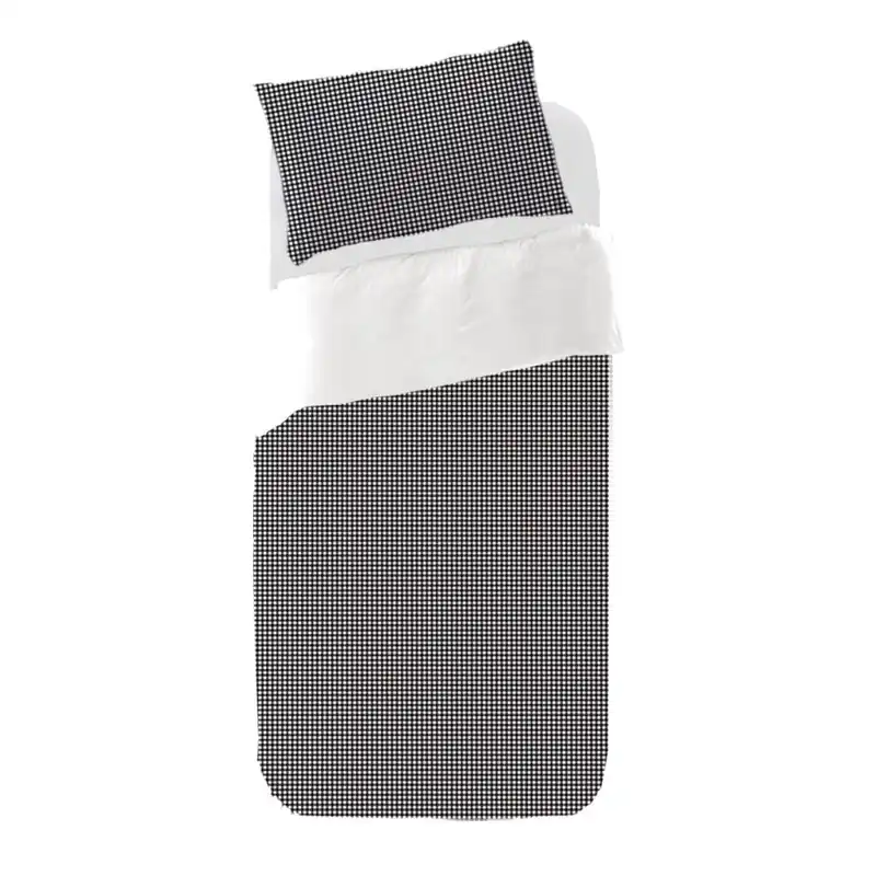 Funda nórdica Infantil Vichy - Negro - Cama90 (160X270)