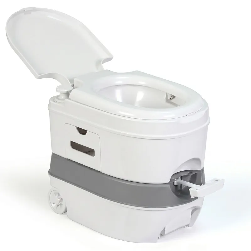 Briebe WC1196W WC Inodoro Portátil Químico con Ruedas Adultos 24L Camper, Camping, Vater Descarga Agua 20L, , Blanco - Baño