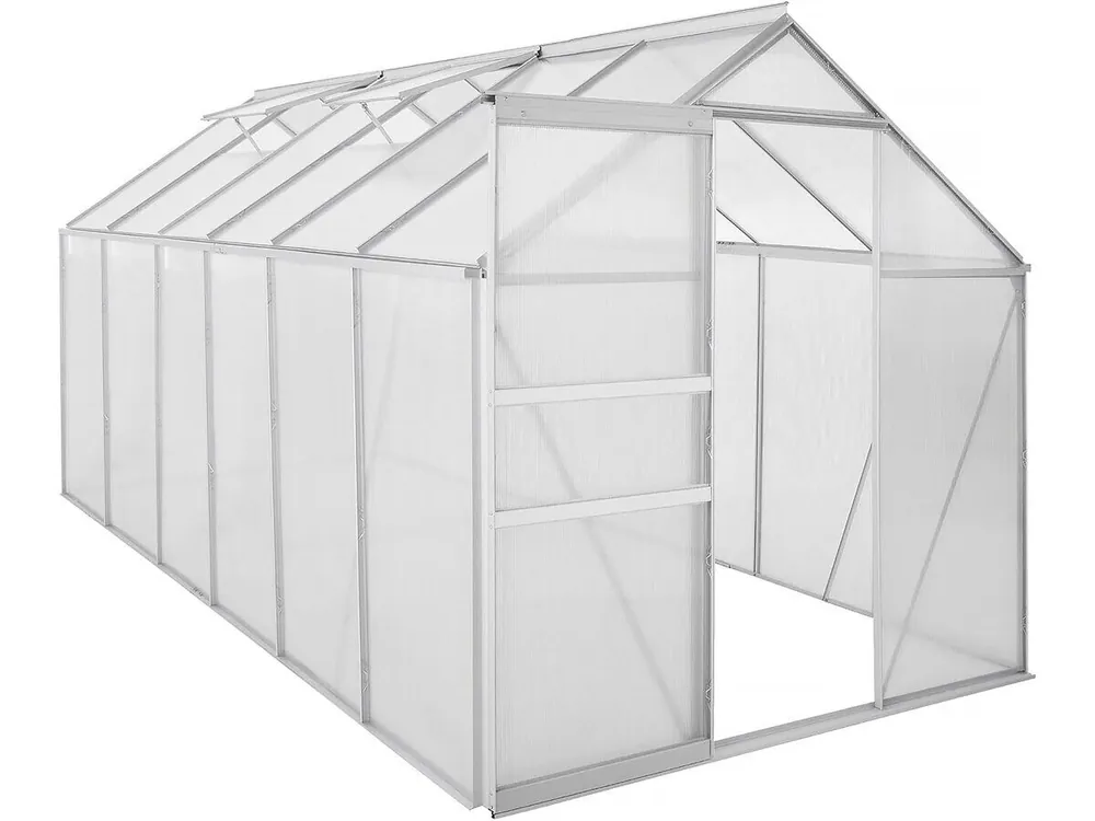 Invernadero de policarbonato "Basilic" - 7,03 m² - Gris
