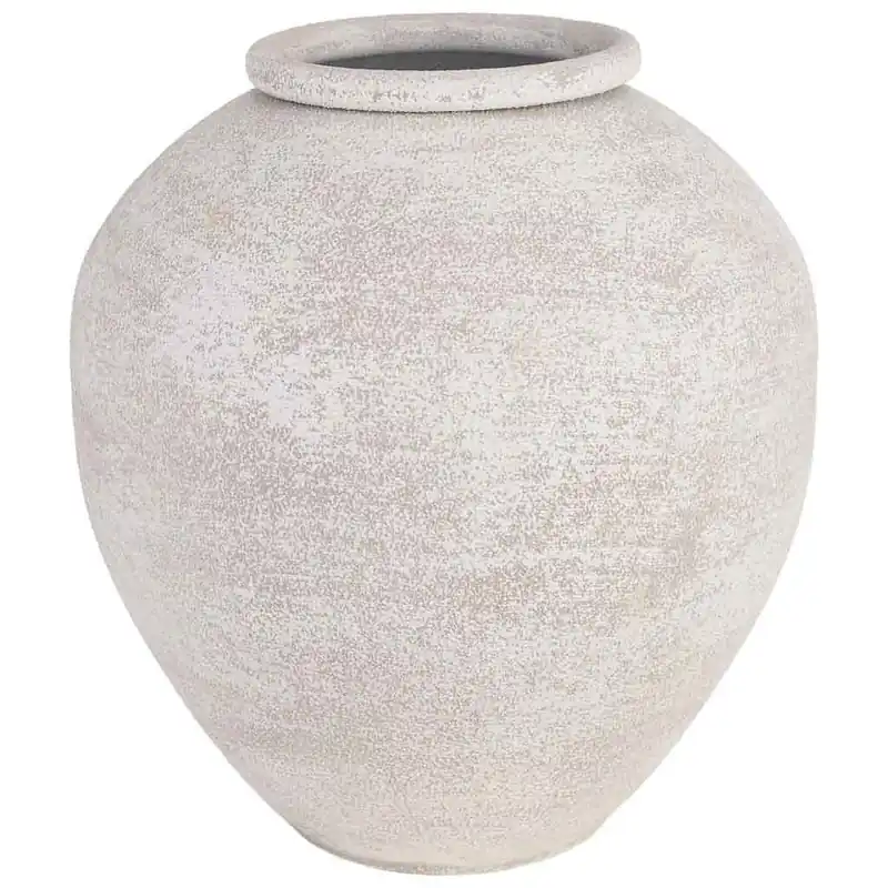 Jarrón de metal gris 36x36x38 cm - Decoración