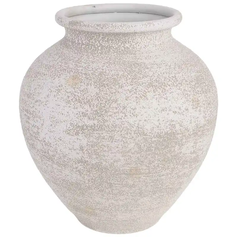Jarrón de metal gris 29x29x31 cm - Decoración