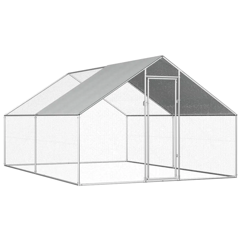 vidaXL Jaula gallinero de exterior de acero galvanizado 2,75x2x1,92 m - Jardín