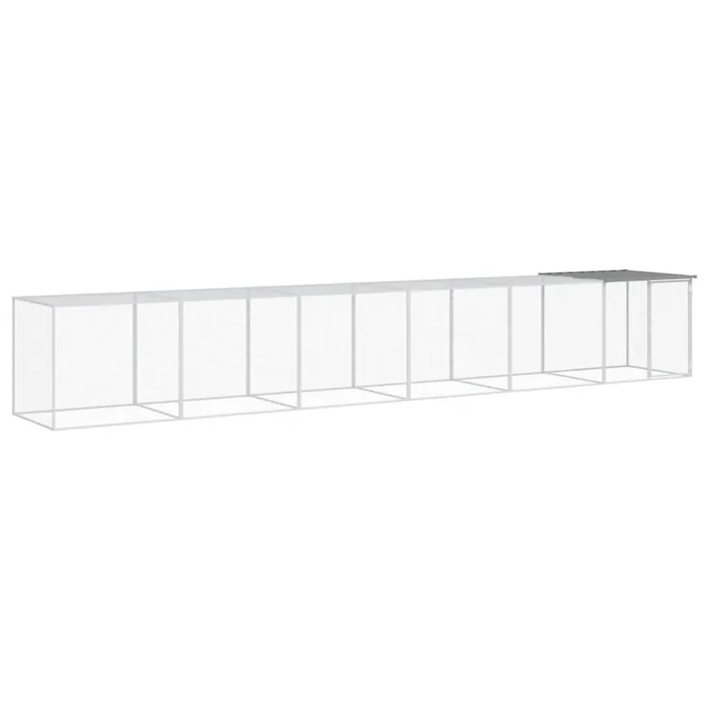 vidaXL Jaula gallinas y toldo acero galvanizado gris claro 103x98x90cm - Jardín