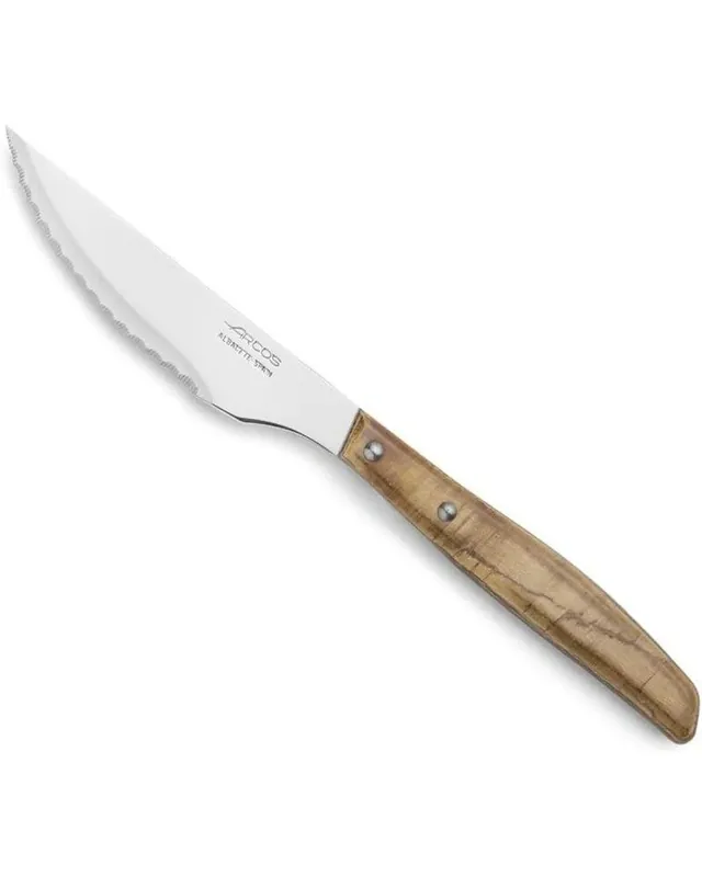Juego 6 piezas cuchillo chuletero Arcos- Madera