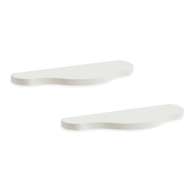 juego de 2 estantes flotantes Sirlstalo 57x19x2,5cm - Blanco [en.casa]