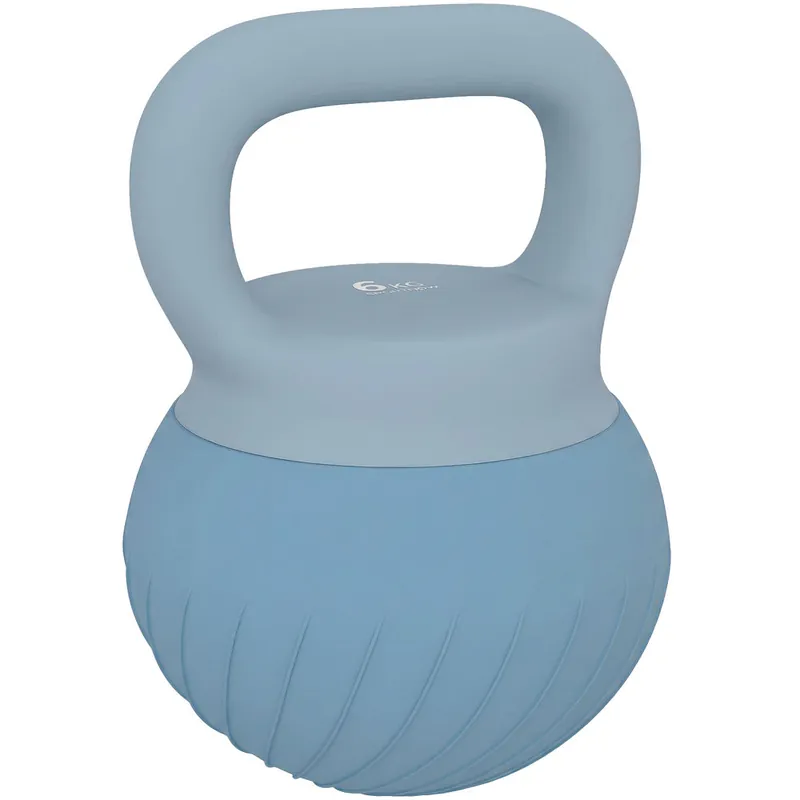 SPORTNOW Pesa Rusa 6 kg, Soft Kettlebell Relleno de Arena Metálica y Mango Antideslizante, para Entrenamiento Culturismo en Casa, Gimnasio, Azul Claro - Deporte
